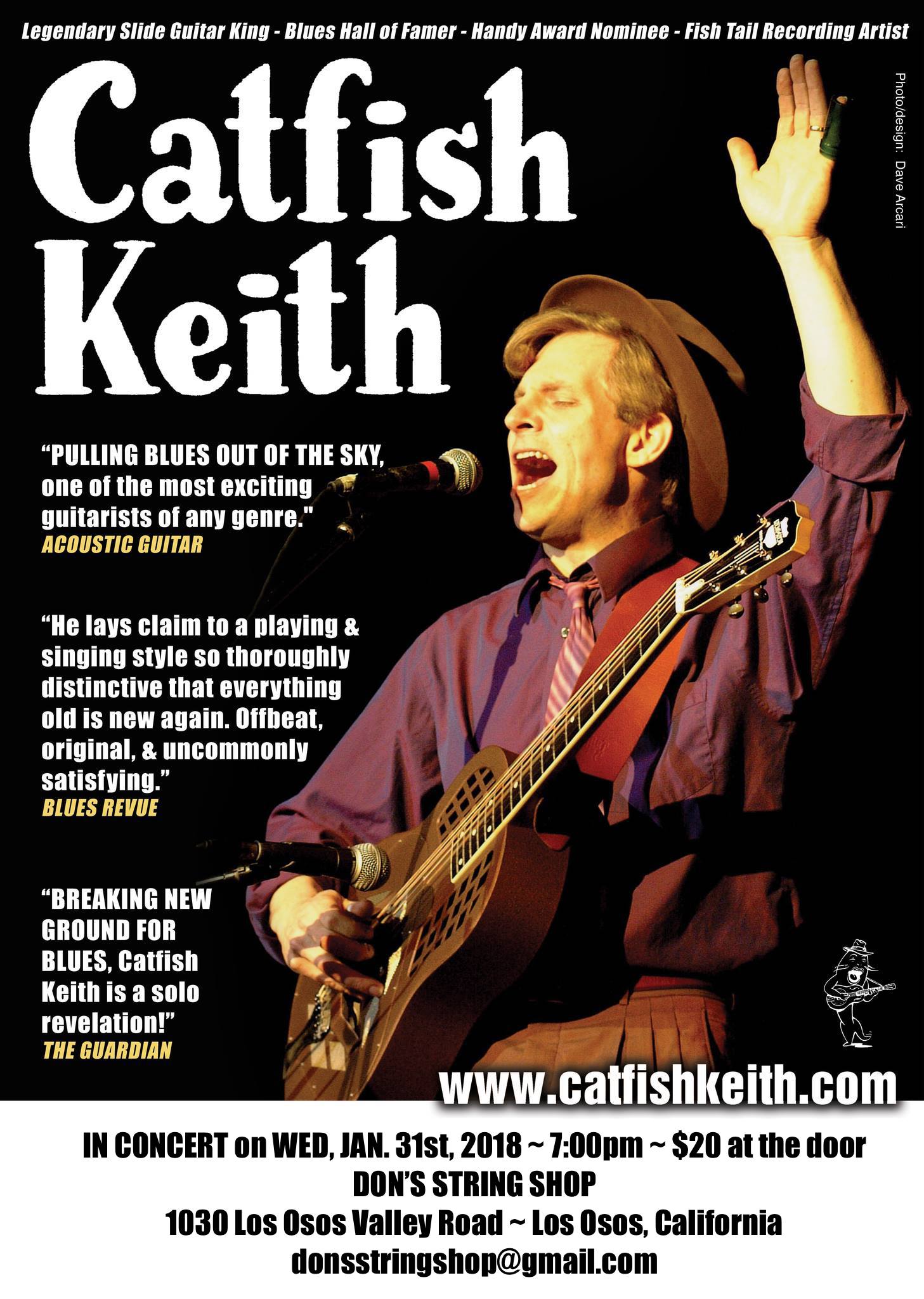 Catfish Keith Poster for Don's String Shop, Jan. 31, 2018